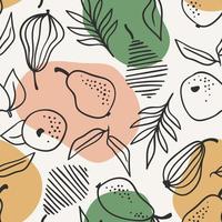 Seamless Pattern with Simple Pears vector