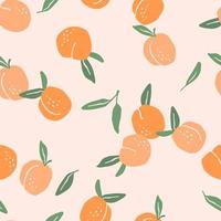 Seamless Pattern with Peaches vector