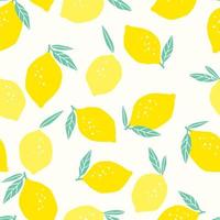 Seamless Pattern with Lemons vector