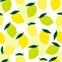 Seamless Pattern with Lemons and Limes vector