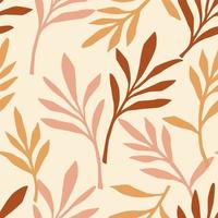 Simple foliage seamless pattern vector