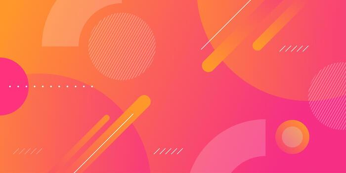 Abstract banner with colorful gradient and shapes vector