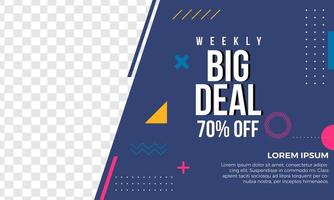 Abstract big sale banner template vector