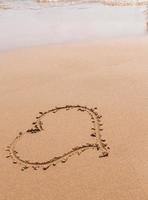 beach sand heart sign