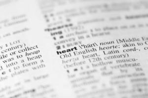 Dictionary Word "heart" photo