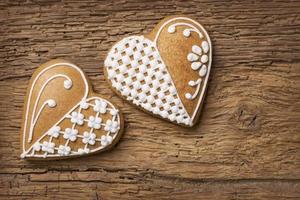 Gingerbread heart cookies photo