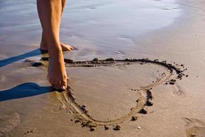 Heart in the sand photo