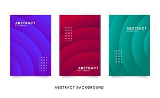 Colorful Abstract Radial Cards vector