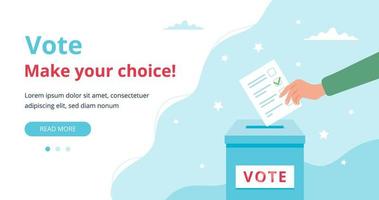 Voting web page concept vector