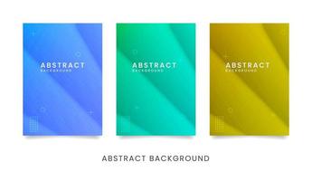 Colorful Abstract Card Set vector
