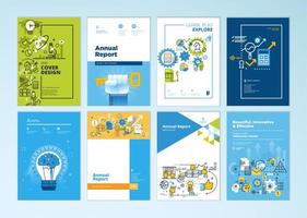 Set of brochure and report cover design templates  vector