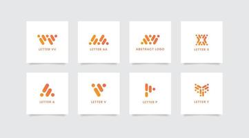 Monogram and Abstract Letter Logo Set vector