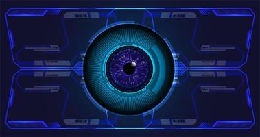 Blue Eye Cyber Circuit Future Tech Concept Background vector