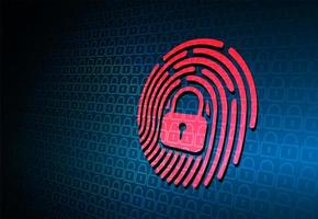 Fingerprint Network Cyber Security Background