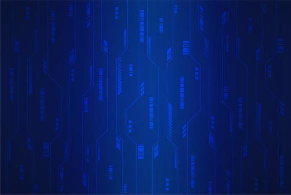 Blue Cyber Circuit Future Technology Background