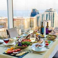 Beautiful meal on the table photo