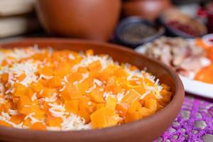 harina de pilaf de arroz con calabaza foto