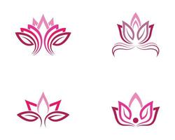 Lotus symbol set vector