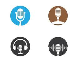 Microphone symbol set vector