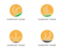 Wheat symbol set vector