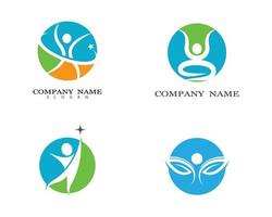 Circular human health symbols vector
