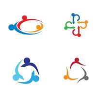 Community care logo set vector