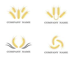 Wheat symbol set vector