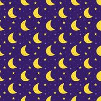 Crescent moon seamless pattern background vector
