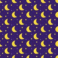 Crescent moon seamless pattern background vector