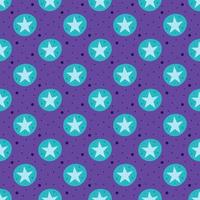 Blue stars seamless pattern background  vector
