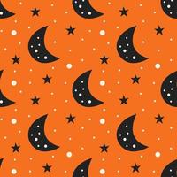 Black moon seamless pattern background vector