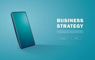 Modern smartphone mockup landing page vector