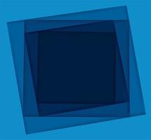 Shades of blue square layered frame vector