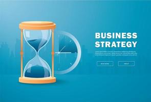 Hourglass as time passing concept for business deadline vector