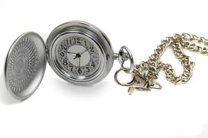 Pocket watch with chain.