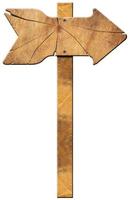 señal direccional de madera - una flecha