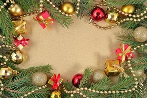 Frame of  christmas decorations photo
