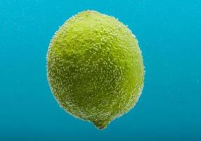 Lime in water with bubbles