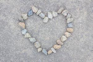 Heart made of stones photo