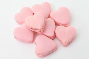 heart shaped French macaroons .Dessert