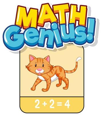 Math flashcard design for adding numbers