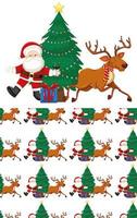 Seamless pattern with Christmas theme vector