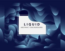 Blue gradient liquid abstract background vector