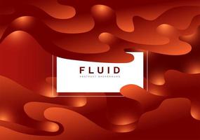 Red gradient fluid abstract background vector