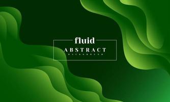 Green gradient fluid abstract background vector