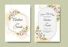 Save the date invitation card set for weddings vector