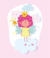 Fairy princess fantasy design vector