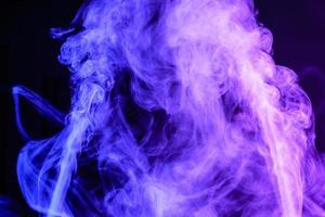Blu And Purple Colors Into Water Vapor
