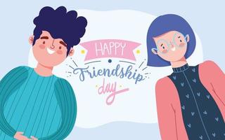 Young people celebrating Friendship Day vector