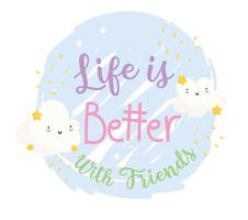 Happy friendship day lettering design vector